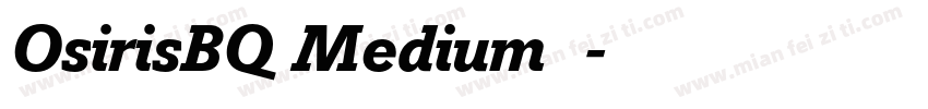 OsirisBQ Medium 语字体转换